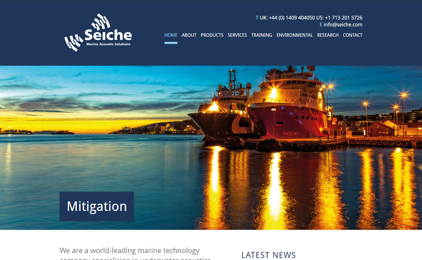 Seiche Marine Technology Southwest Pam Marine Mitigation Specialists